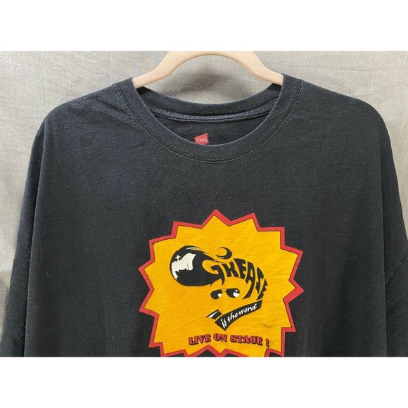 Grease Live On Stage Shirt Adult 2XL Black West Orange HS Short Sleeve Tee Mens. - Picture 2 of 9